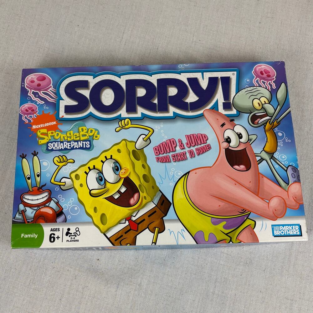 Parker Brothers Nickelodeon SpongeBob Squarepants Sorry! Board Game